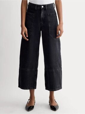 Everlane women’s Way High Gardener Cropped Jean wide leg high waist Sz 28 NWOT